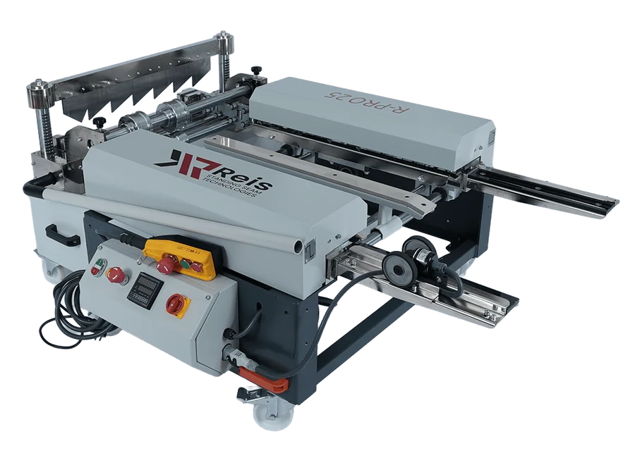 R-PRO MAX kenet makinesi, giyotin makaslı profesyonel çatı kenet makinesi